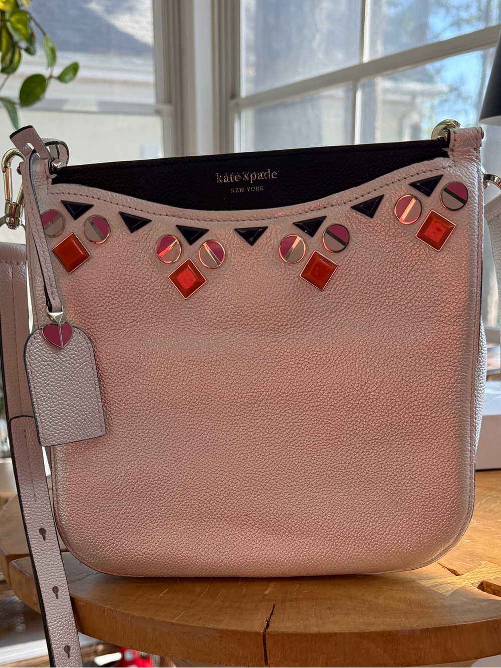Kate Spade New York Women’s Margaux Jeweled Crossbody Bag White